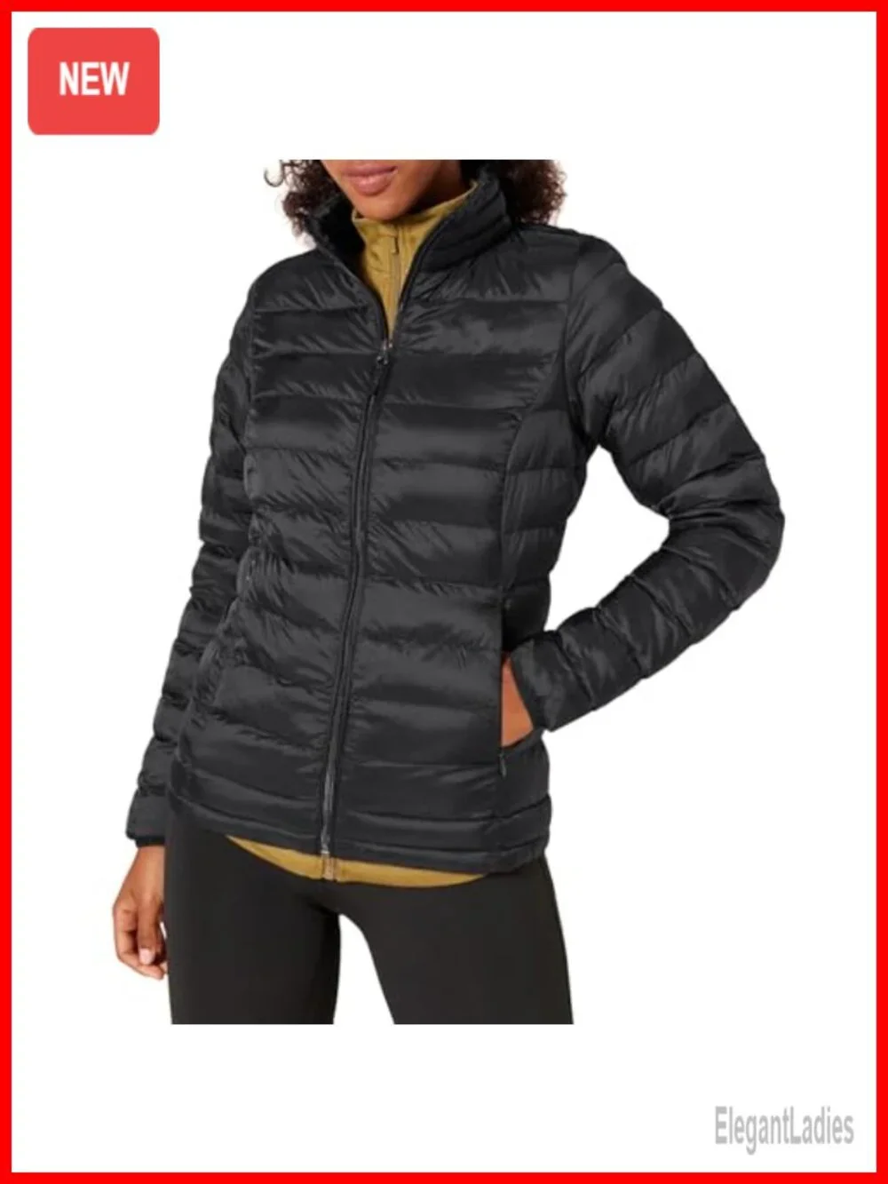 Women's Lightweight Water-Resistant Packable Puffer Jacket Long-Sleeve Quilted